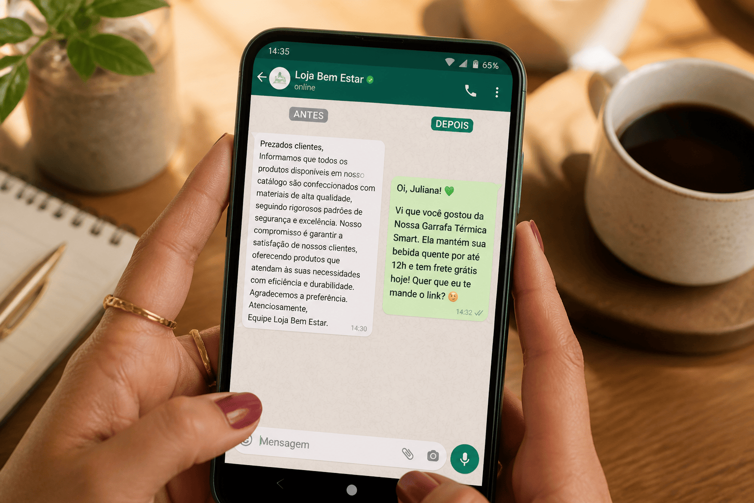 Mensagens de WhatsApp que as pessoas respondem