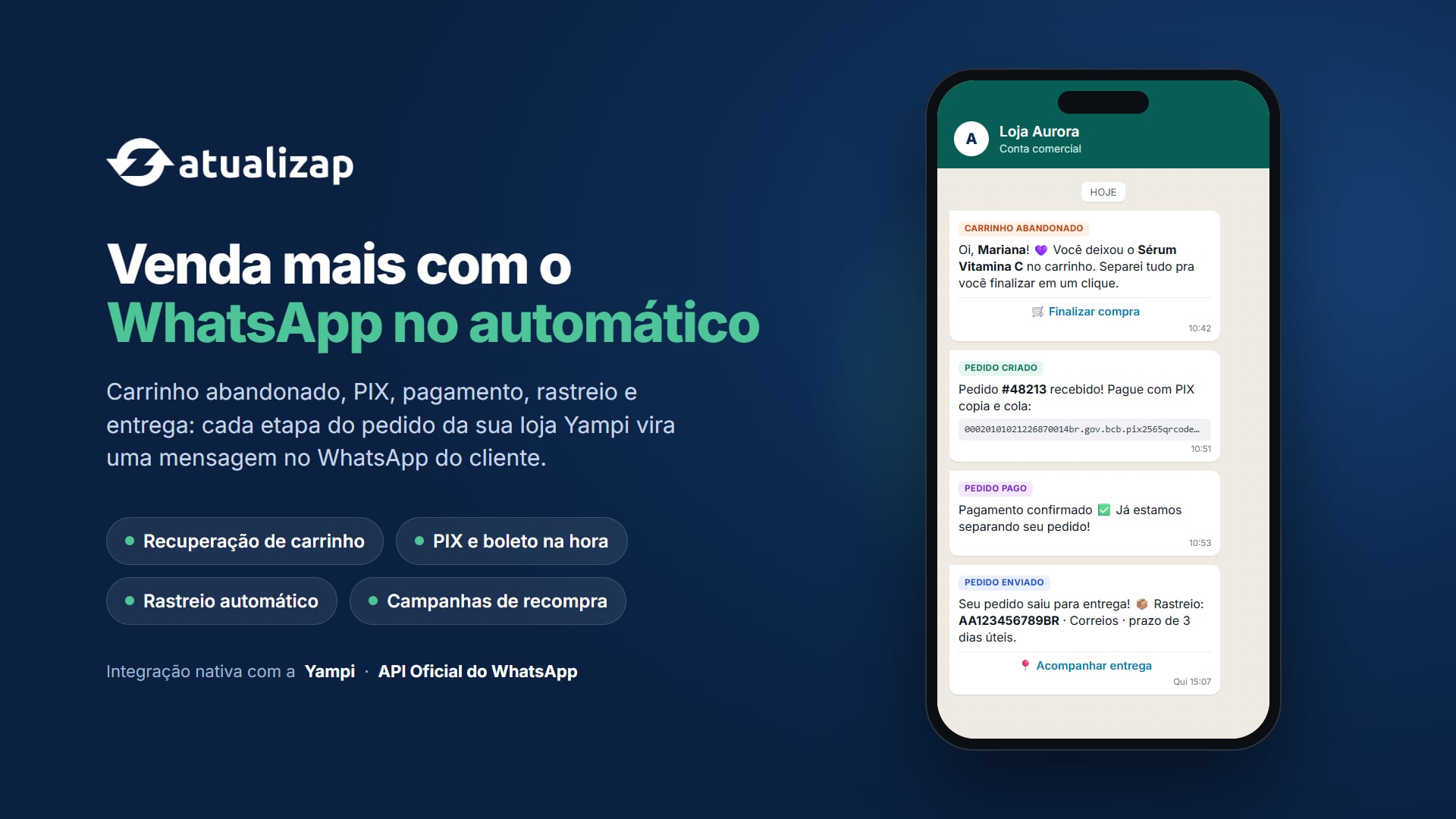 Como instalar o Atualizap na Yampi: passo a passo