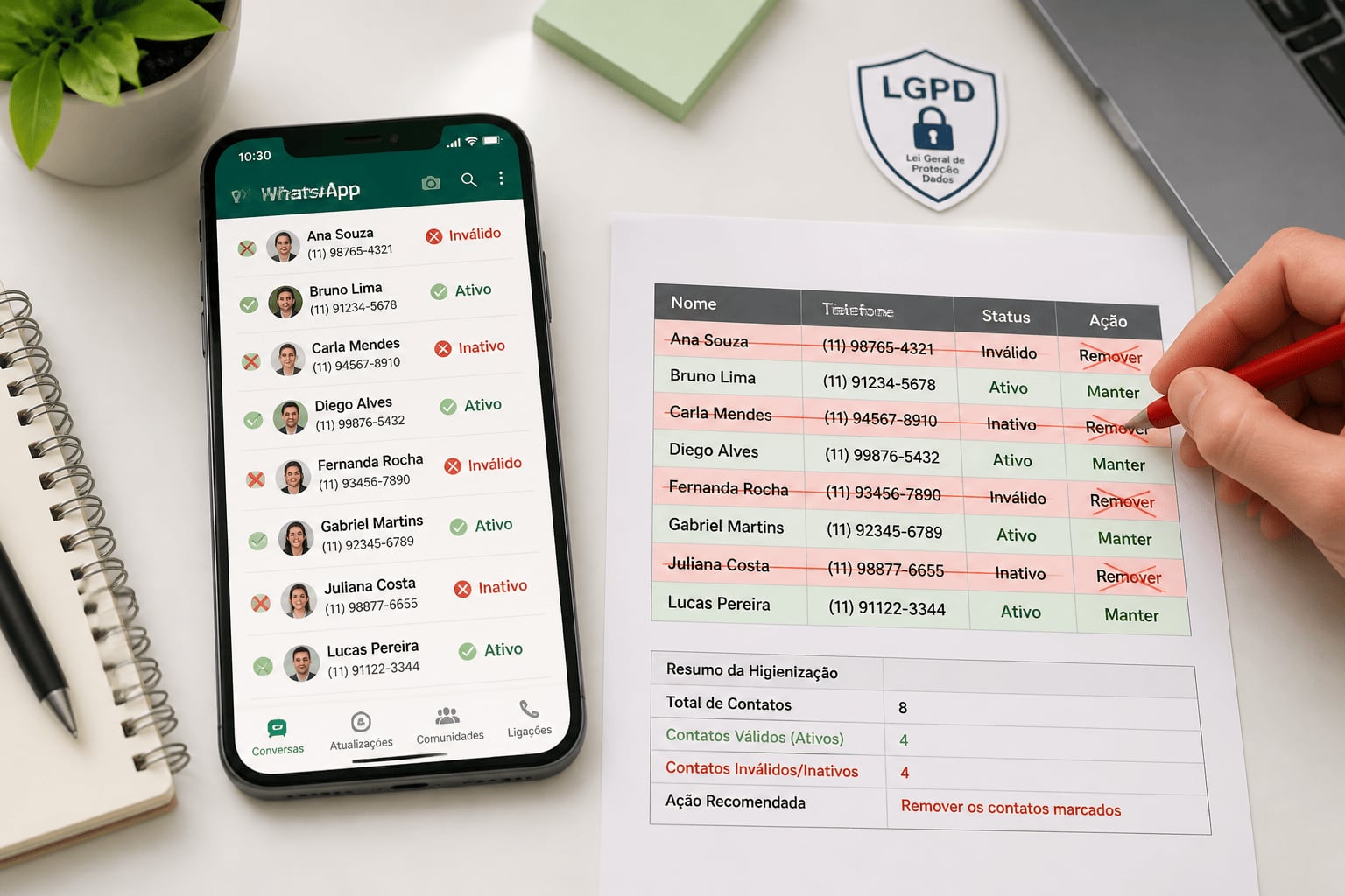 Como limpar e higienizar sua lista de WhatsApp