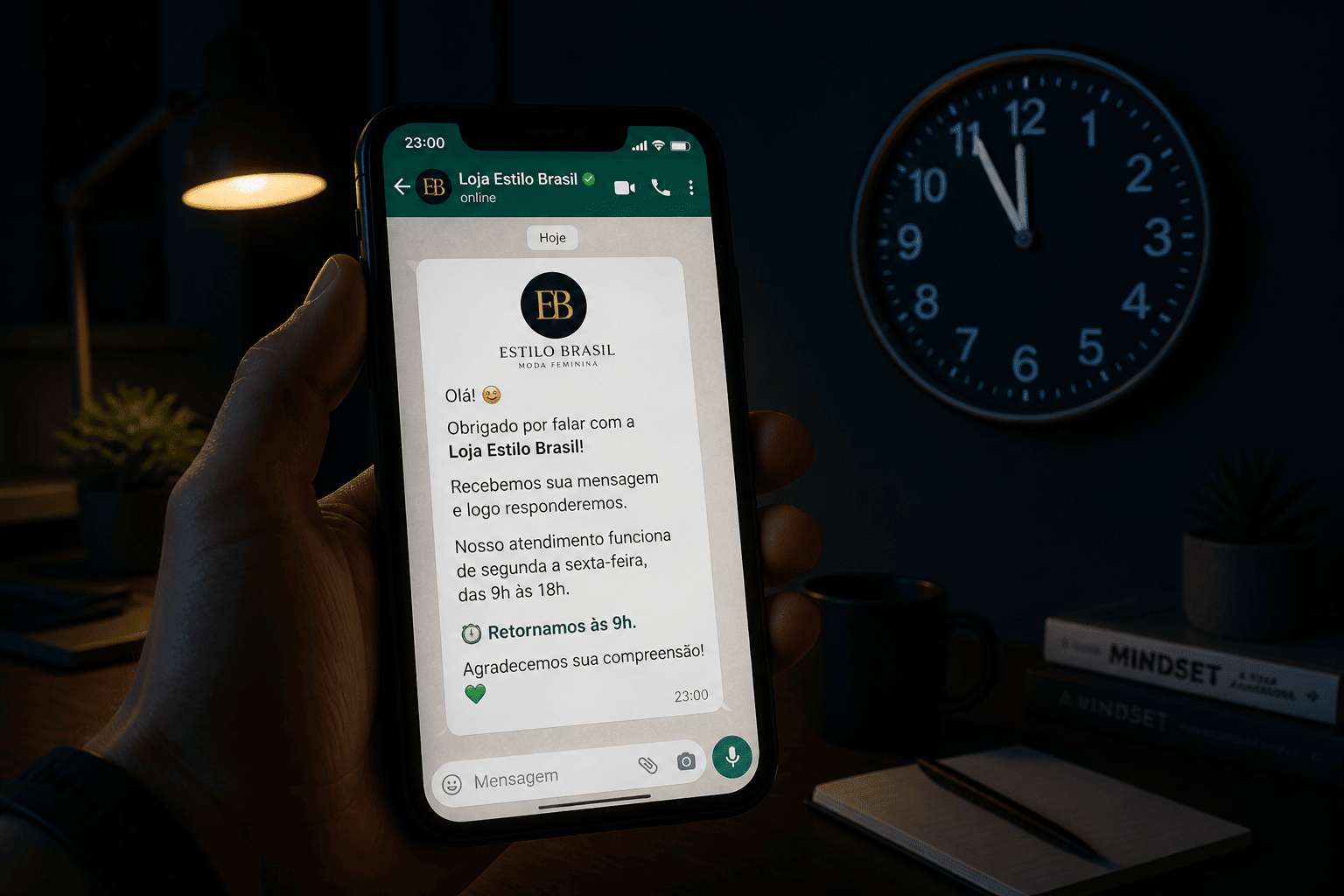 Horário de funcionamento automático no WhatsApp