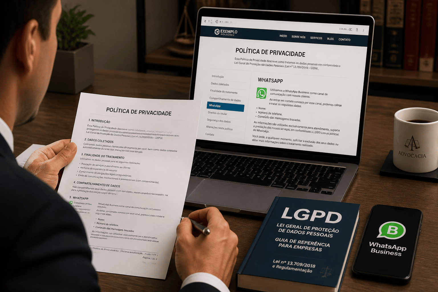 Política de privacidade no WhatsApp