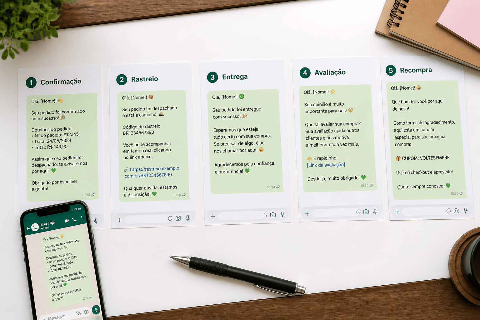 Templates de mensagem pós-compra que fidelizam