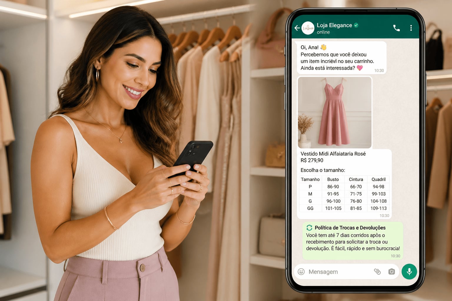Automação de WhatsApp para moda e vestuário